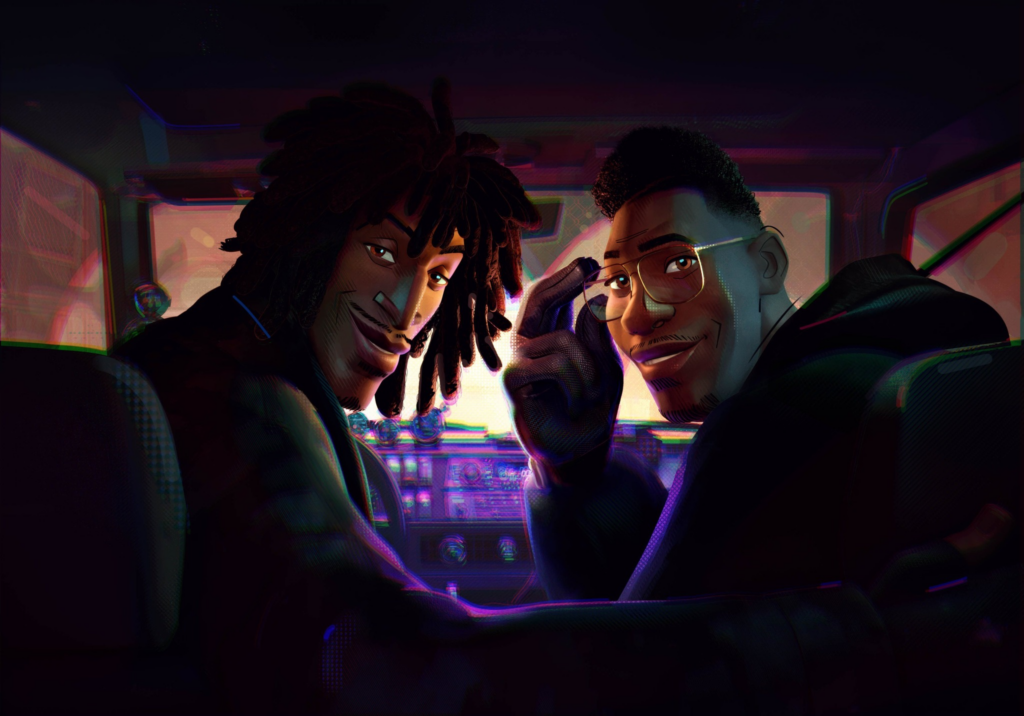 Kadr z filmu animowanego 
"Spider-Man: Beyond the Spider-Verse", reż. Bob Persichetti i Justin K. Thompson, 2027, prod. Sony Pictures Animation