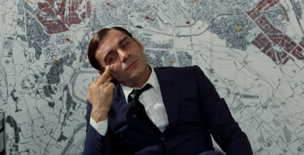 kadr z filmu "Śledztwo w sprawie obywatela poza wszelkim podejrzeniem", reż. Elio Petri, który pokazywany będzie w ramach sekcji GIALLO!!! podczas Timeless Film Festival Warsaw 2026